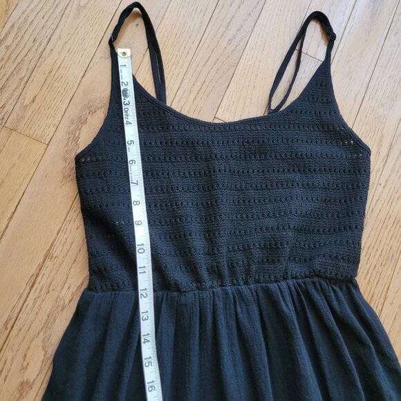 Mr. Buho Cotton Gauze Sundress Black Spaghetti Strap - Picture 9 of 10